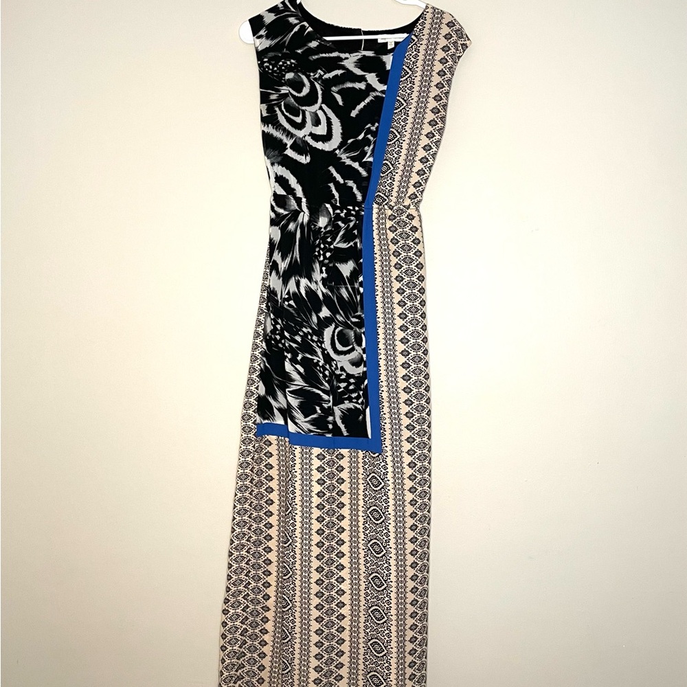 Jealous Tomato Black and Blue Asymmetrical Sheath Dress